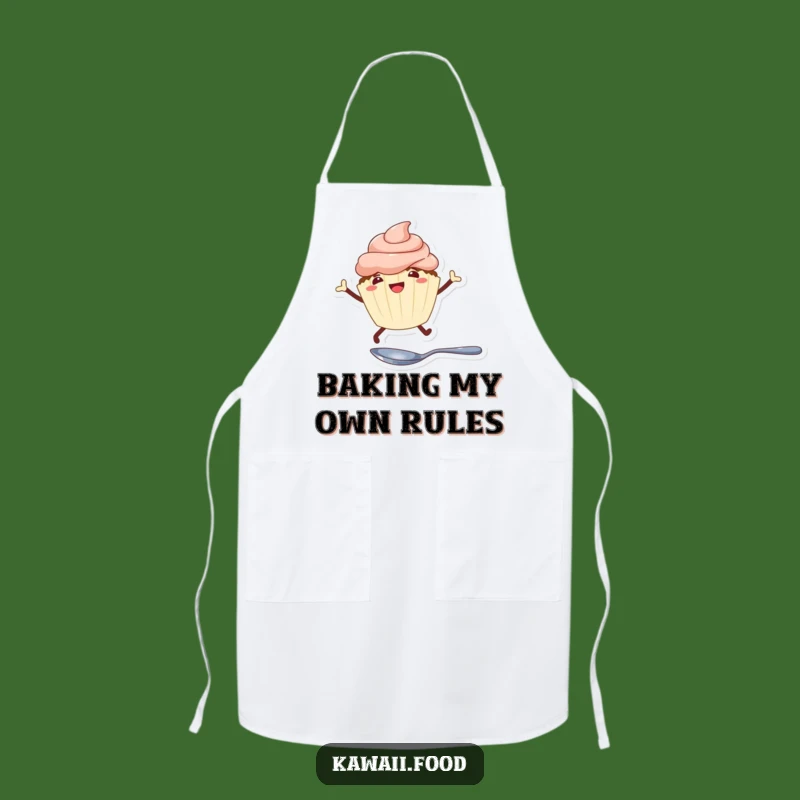Funny Cupcake Leaping Apron: Bake with Fun and Flair