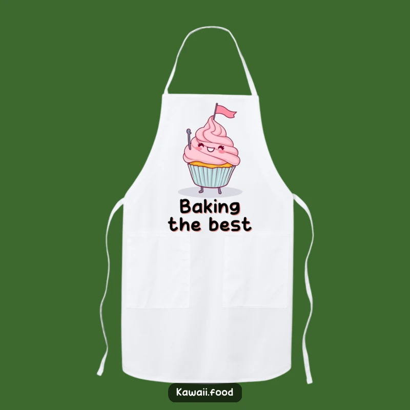 Funny Cupcake Flag Mountain Apron - Chef's Humorous Kitchen Wear for Dessert Lovers