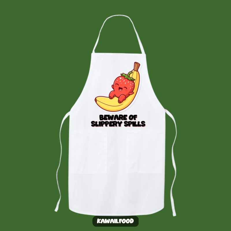 Funny Strawberry Banana Peel Apron, Kitchen Fun for Fruit Lovers
