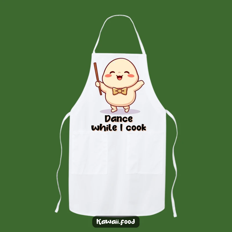 Funny Dumpling Waltz Apron: Happy Character, Kitchen Humorous Gift