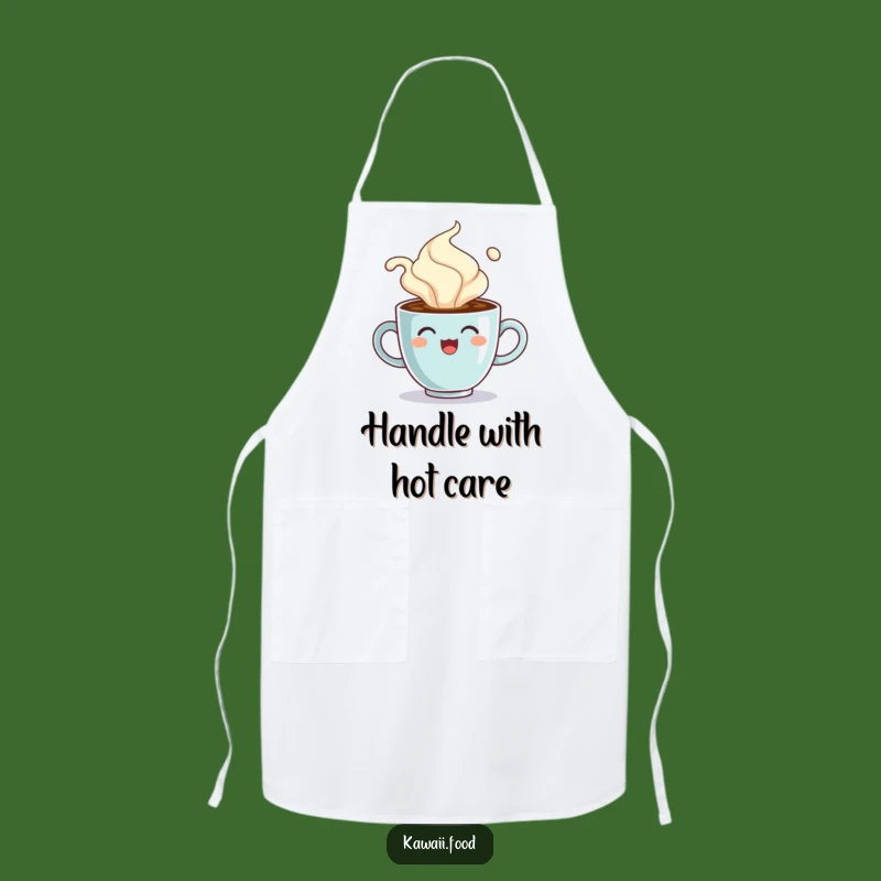 Funny Coffee Cup Steam Apron: Morning Brew Fun, Perfect Culinary Funny Gift
