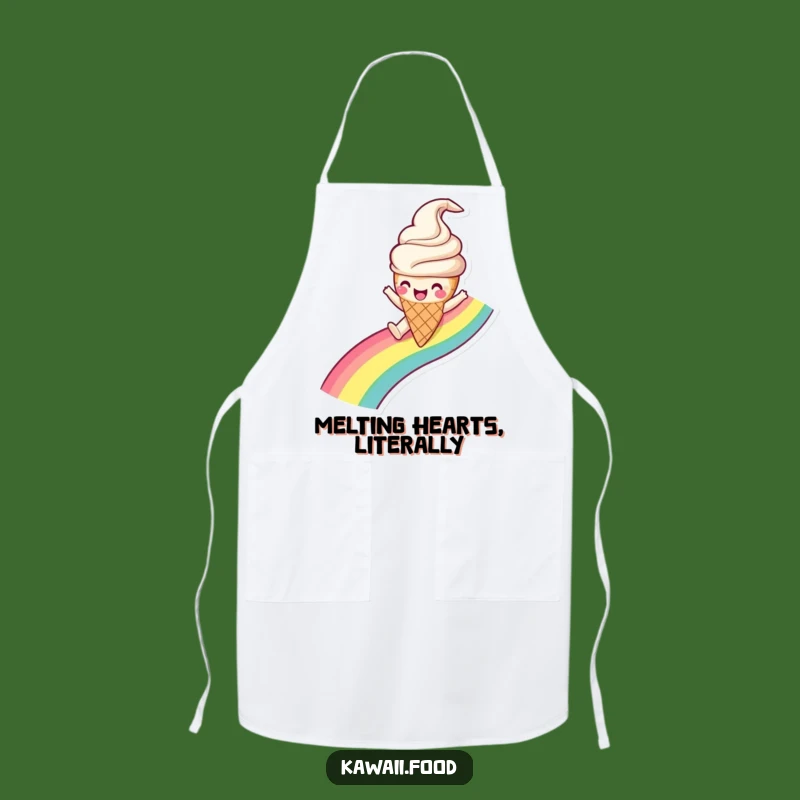 Funny Ice Cream Rainbow Slide Apron - Cook with Gleeful Sweetness!