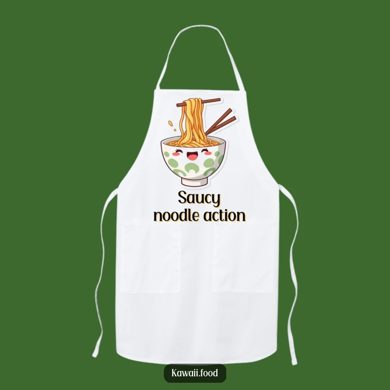 Funny Ramen Splash Apron: Joyful Noodle Chef Wear, Ideal Funny Gift for Cooks