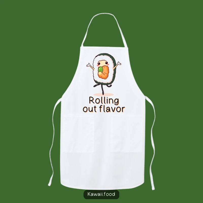 Funny Sushi Roll Apron: Cook with Grace, A Hilarious Kitchen Gift!