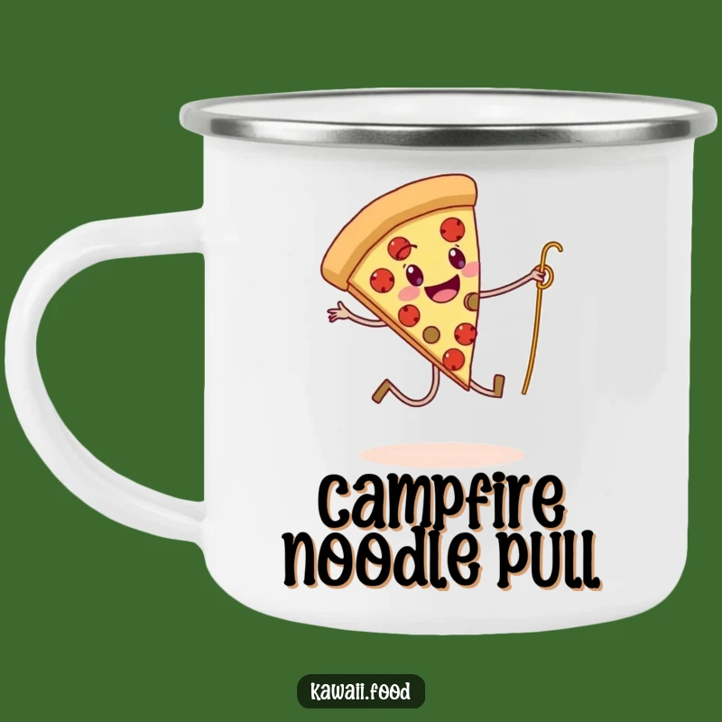 Funny Pizza Spaghetti Skipping Camping Mug - Durable and Humorous Outdoor Drinkware for Foodies