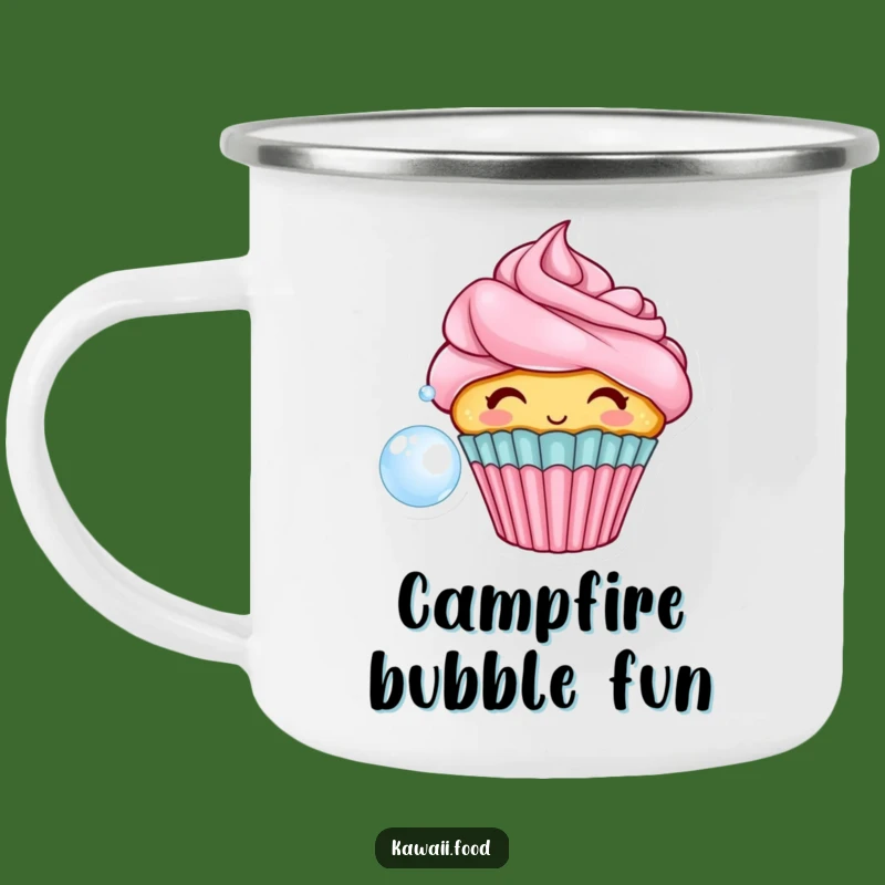 Funny Cupcake Bubble Camping Mug: Sweet Outdoor Treat, Great Gift