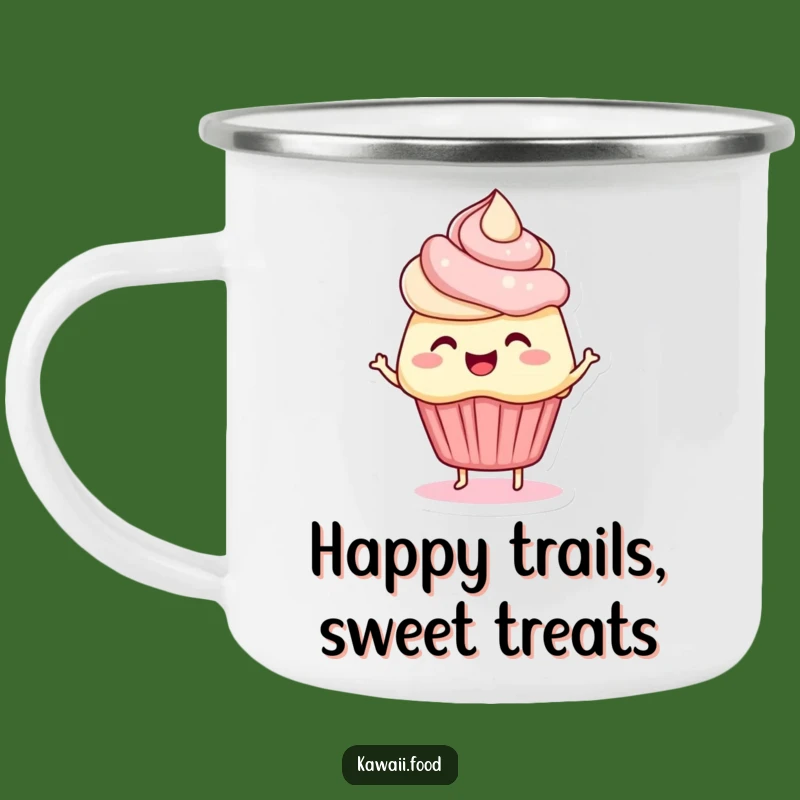 Funny Cupcake Camping Mug: Enjoy Hot Drinks with Wiggly Frosty Delight