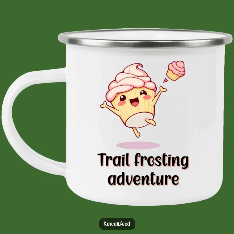Funny Cupcake Cartwheel Camping Mug: Playful Frosting Fun Outdoor Adventure Mug