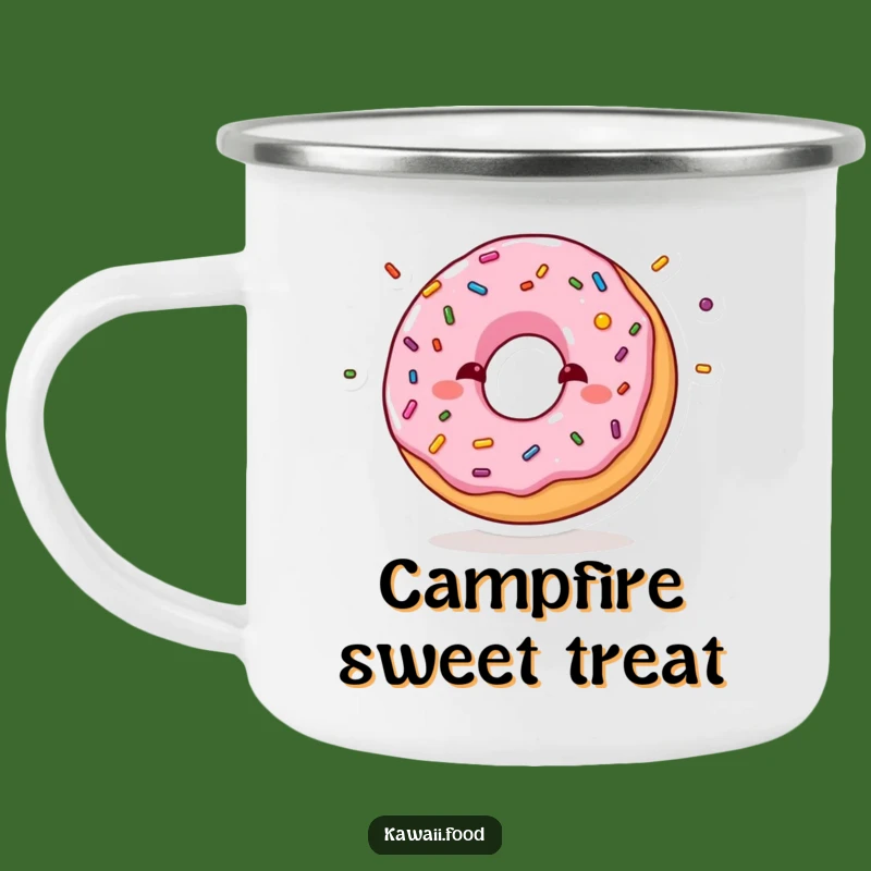 Funny Shy Donut Juggling Sprinkles Camping Mug: Sweet Sips on the Go