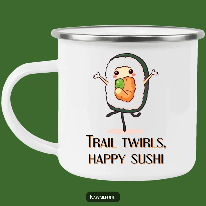 Funny Sushi Roll Camping Mug: Dine with Grace, A Hilarious Gift!