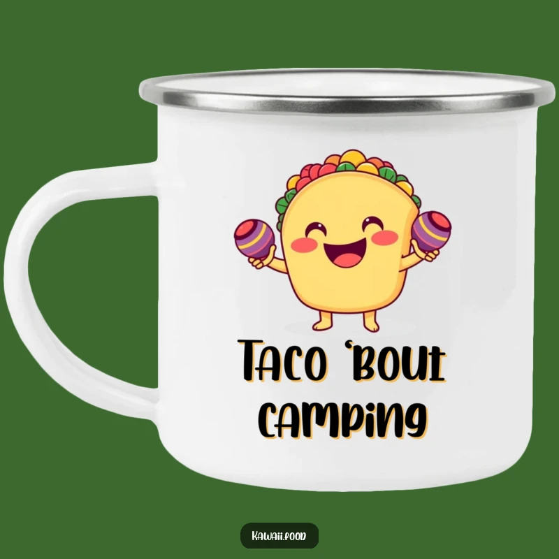 Funny Taco Maracas Camping Mug - Fiesta Fuel for Adventurous Souls!