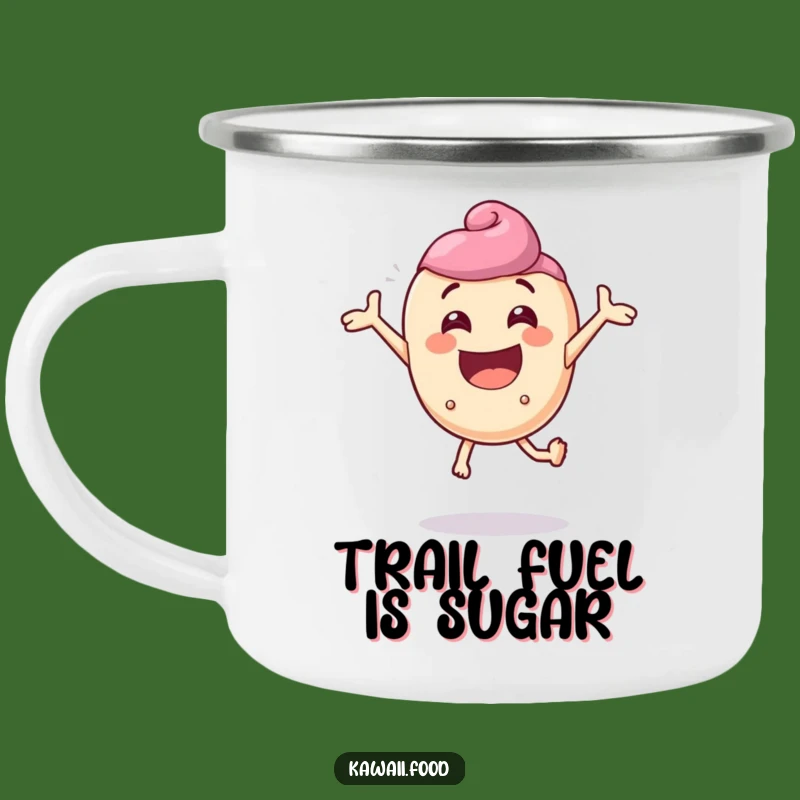 Funny Candy Character Camping Mug: Bouncing Adventure Fuel, Ideal Funny Gift