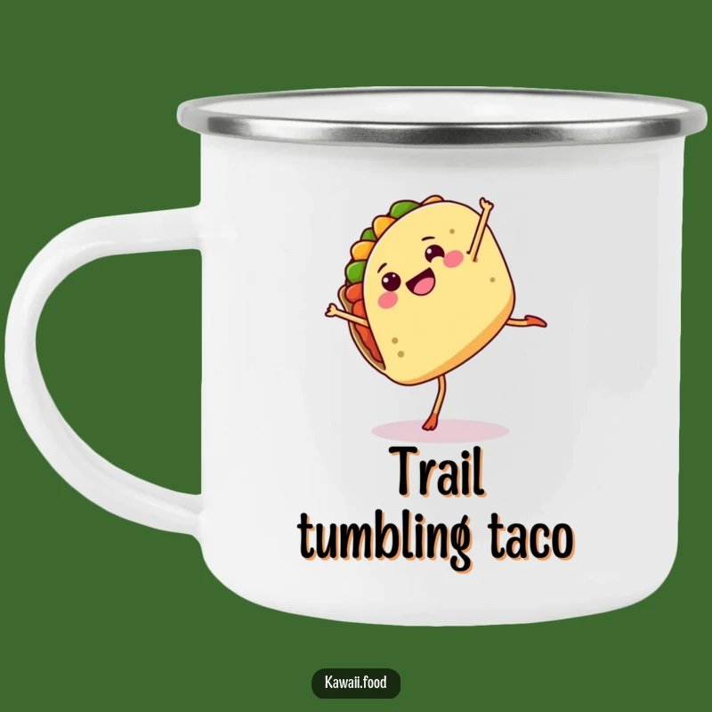 Funny Taco Cartwheel Camping Mug: Durable and Hilarious Outdoor Drinkware