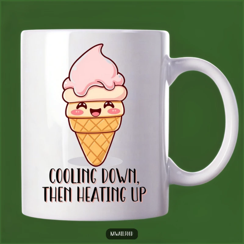 Funny Giggling Ice Cream Cone Mug - Melting Sweetness, Perfect Humorous Gift