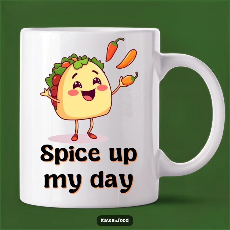 Funny Taco Juggler Mug: Smiling Taco Character, Perfect Humorous Gift