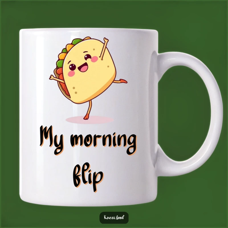 Funny Taco Cartwheel Mug: Hilarious Mexican Food Gift for Taco Lovers