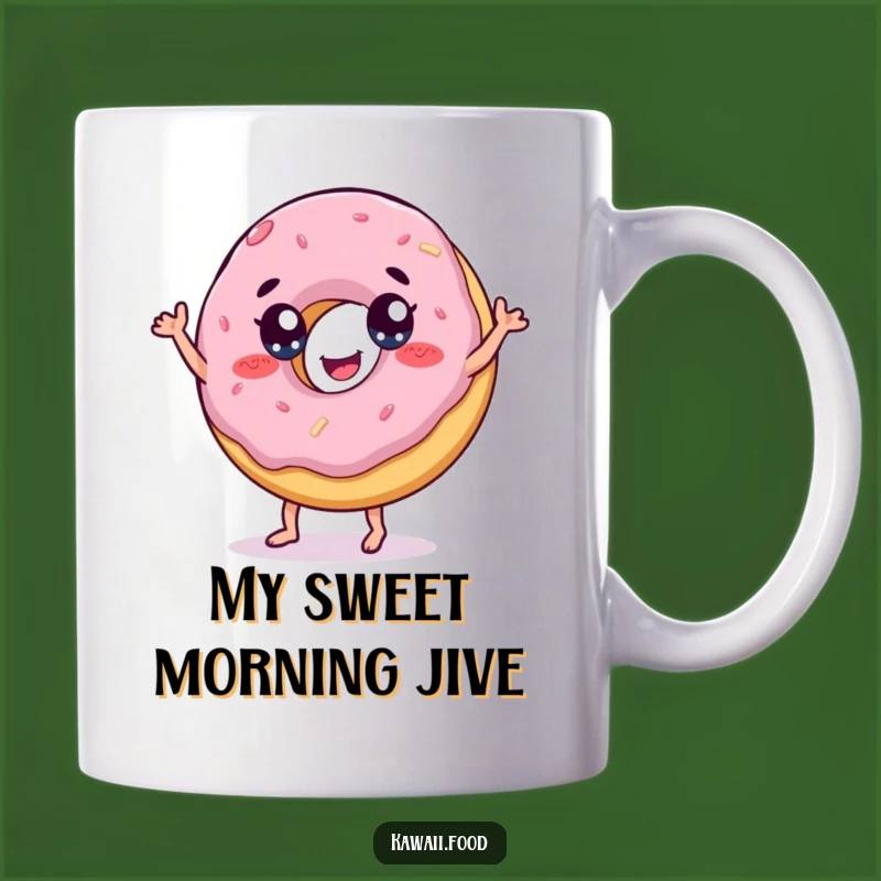 Funny Cheerful Donut Dance Mug: Sweet Moves Gift for Joyful Mornings