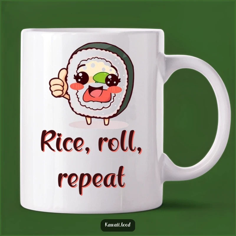 Funny Sushi Roll Thumbs Up Mug - Proud Character Gift