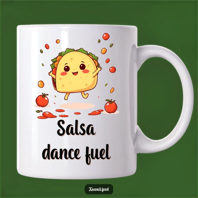Funny Taco Hop Mug: Cheerful Fiesta Character - Perfect Funny Gift for Food Lovers