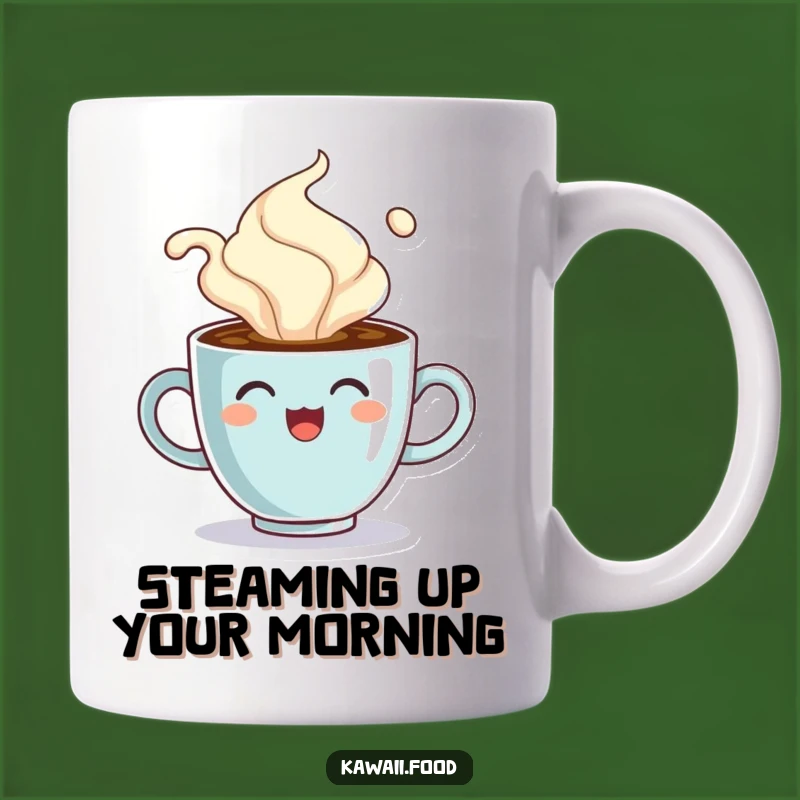Funny Coffee Cup Steam Mug: Overflowing Cheer, Perfect Funny Gift