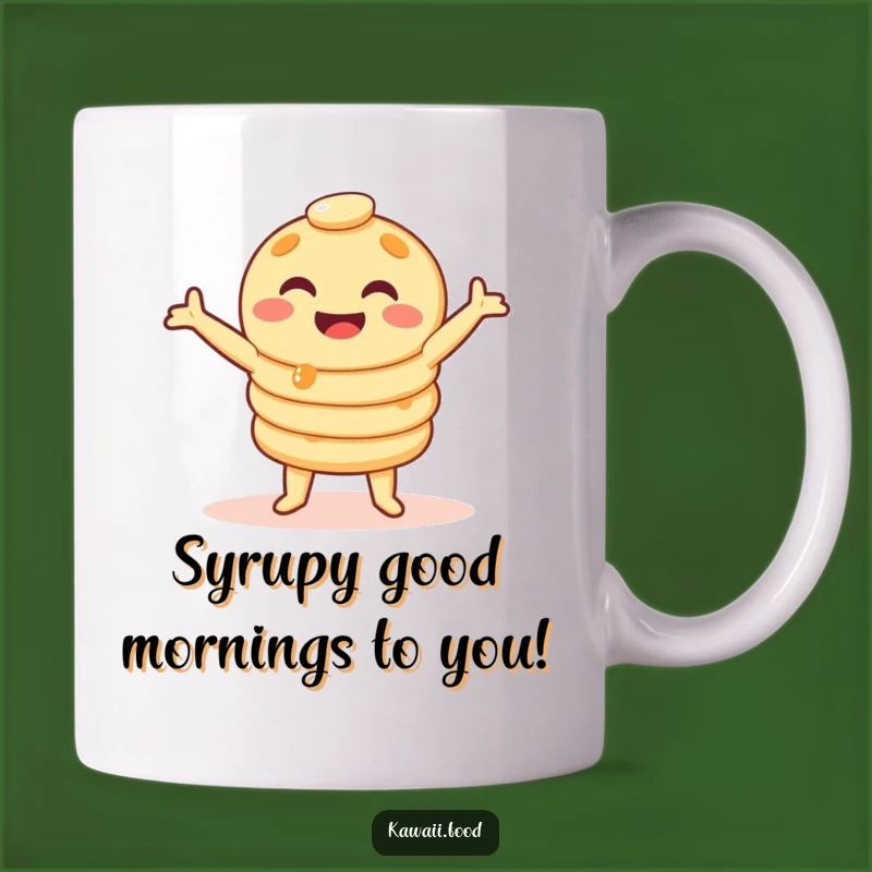 Funny Pancake Wobble Dance Mug - Hilarious Breakfast Character Gift