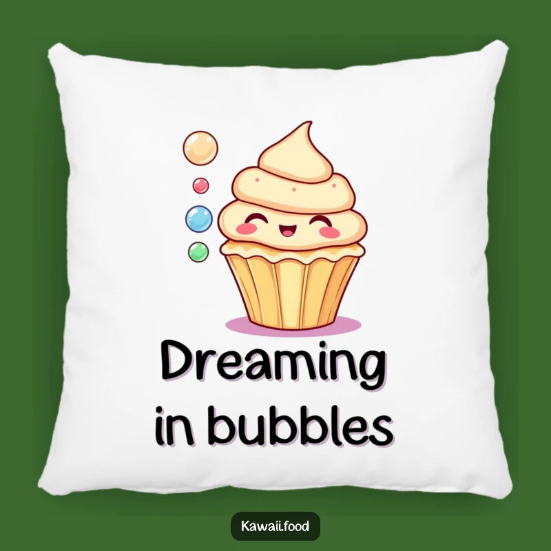 Funny Cupcake Bubbles Pillow: Comfy and Whimsical Sweet Decor