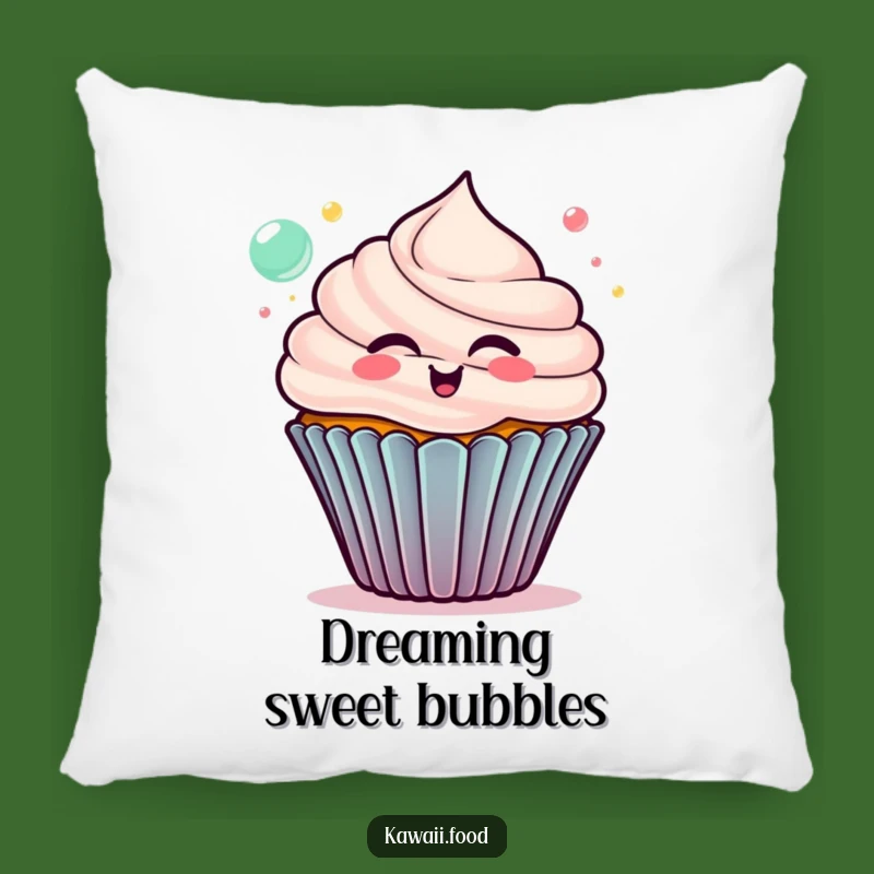Funny Delighted Cupcake Pillow - Soft Bubbles, Great Humorous Gift for Comfort