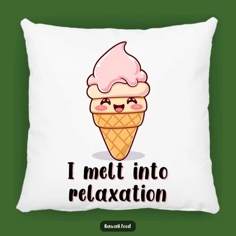 Funny Giggling Ice Cream Cone Pillow - Soft Melting Comfort, Great Humorous Gift