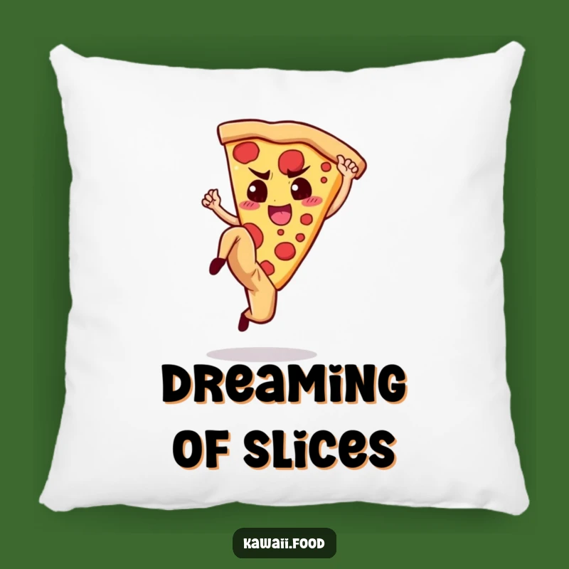 Funny Pizza Kick Pillow: Cozy Determined Slice Cushion, Perfect Funny Gift