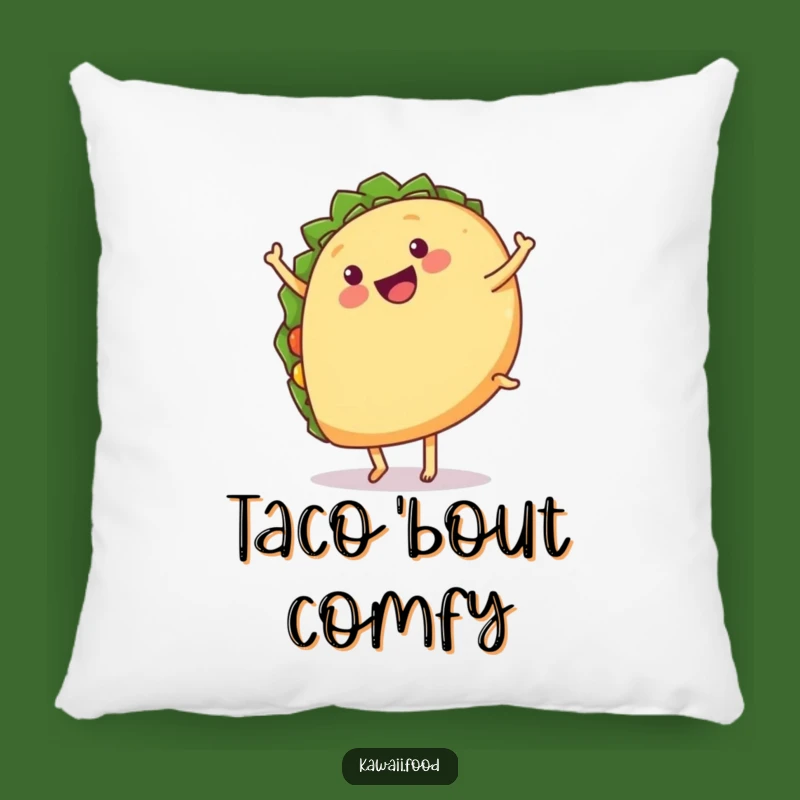 Funny Taco Cartwheel Pillow: Cozy Comfort with Fiesta Fun