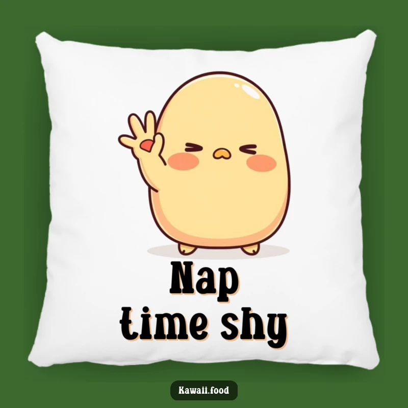 Funny Tamagoyaki Wink Throw Pillow: Shy Comfort - Adorable Funny Gift