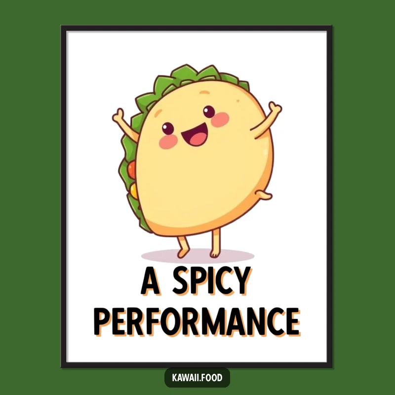Funny Taco Cartwheel Digital Print: Energetic Fiesta Art for Instant Joy
