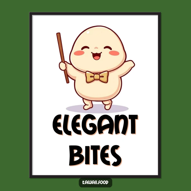 Funny Dumpling Waltz Digital Art: Happy Character, Instant Humorous Gift