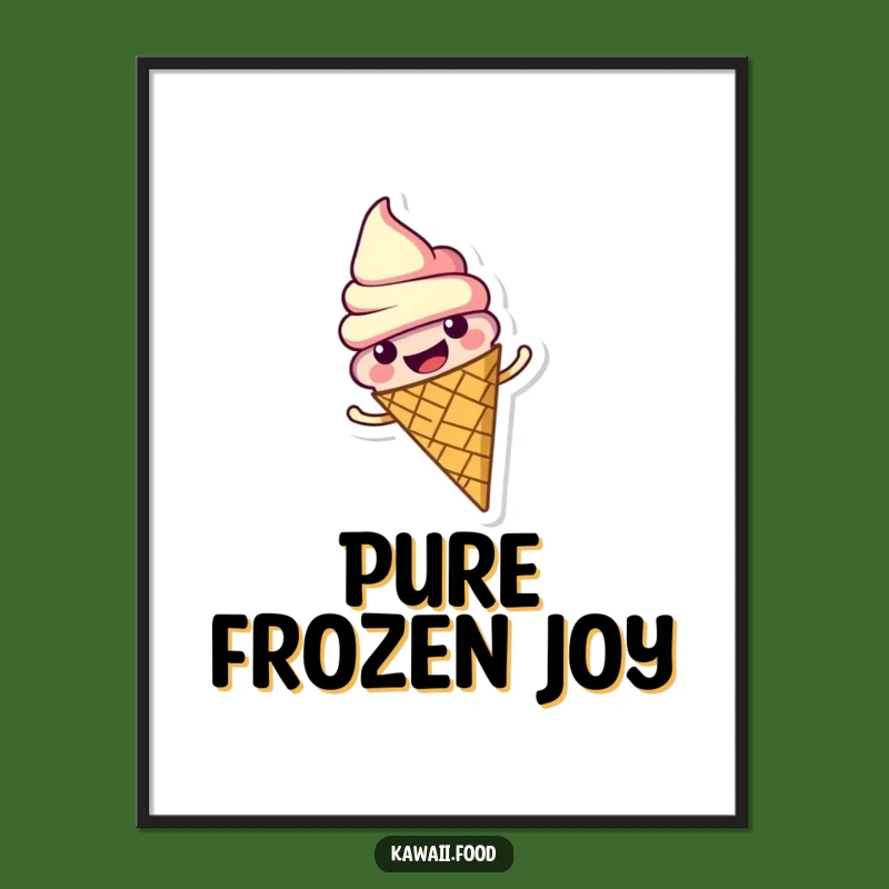 Funny Ice Cream Cone Digital Art: Instant Download of Spinning Sweetness