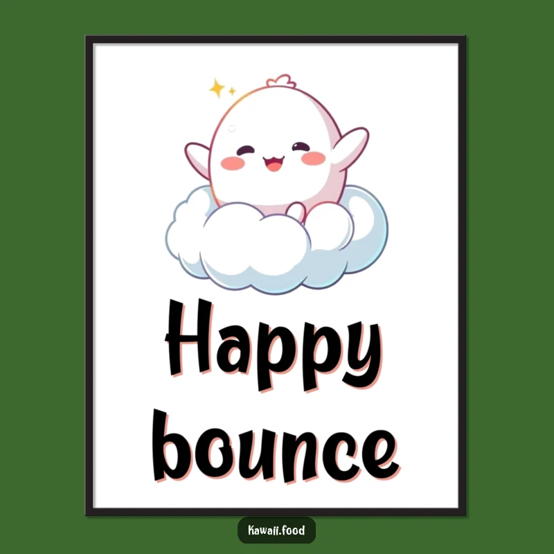 Funny Mochi Cloud Digital Print: Dreamy Joy - Instant Adorable Art Gift