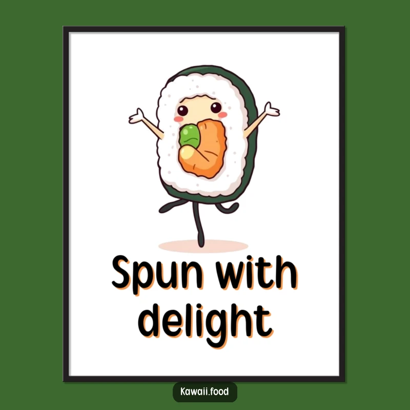 Funny Sushi Roll Digital Art: Instant Elegance, A Hilarious Gift Download!