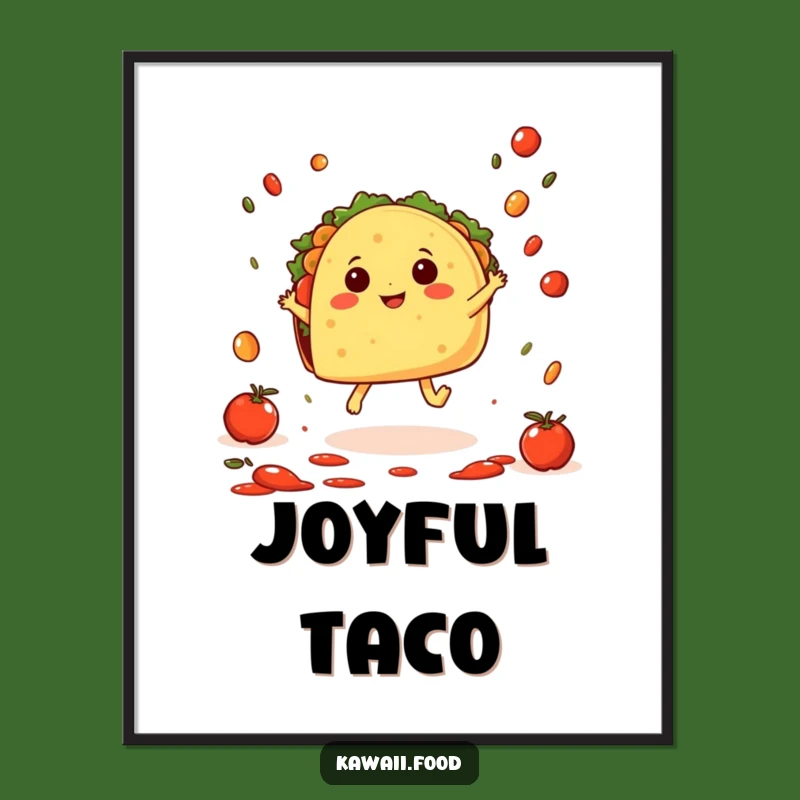 Funny Taco Hop Digital Print: Fiesta Joy - Instant Hilarious Taco Art Gift