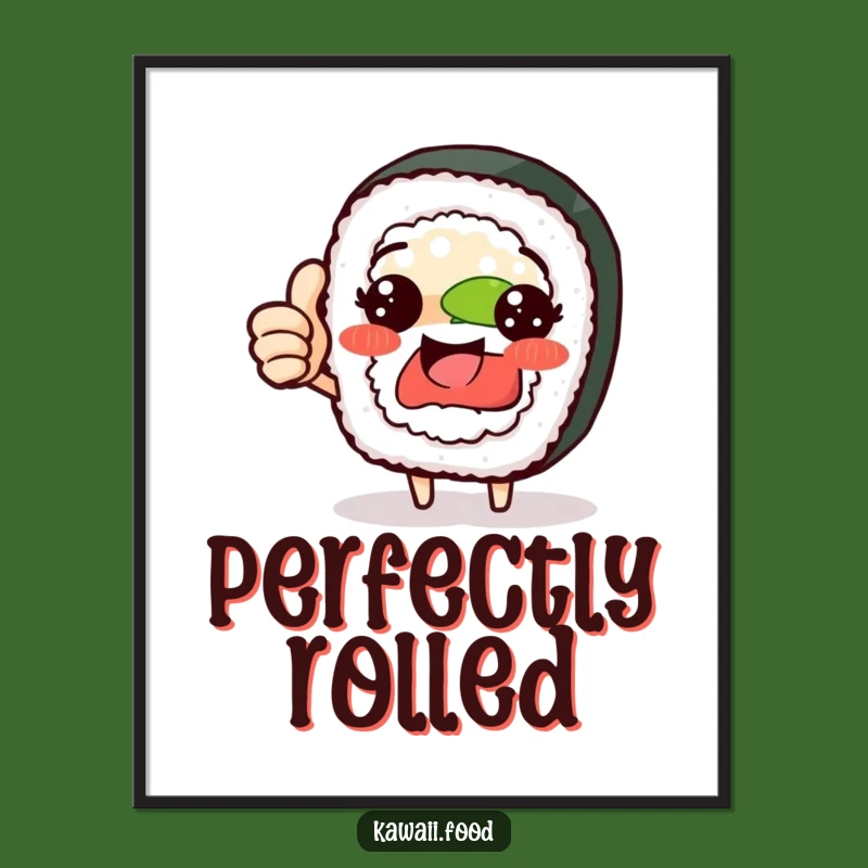 Funny Sushi Roll Thumbs Up Digital Art - Instant Delicious Decor