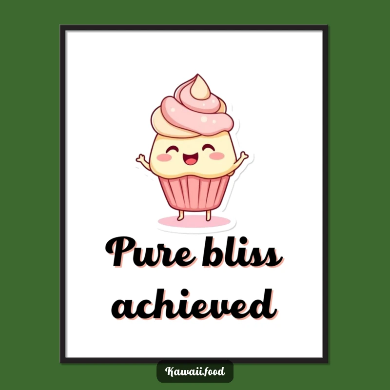 Funny Cupcake Digital Art: Instant Download of Wiggly Frosty Happiness