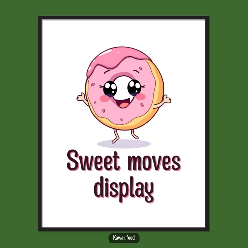 Funny Donut Dance Digital Art: Instant Cheerful Sweets Decor