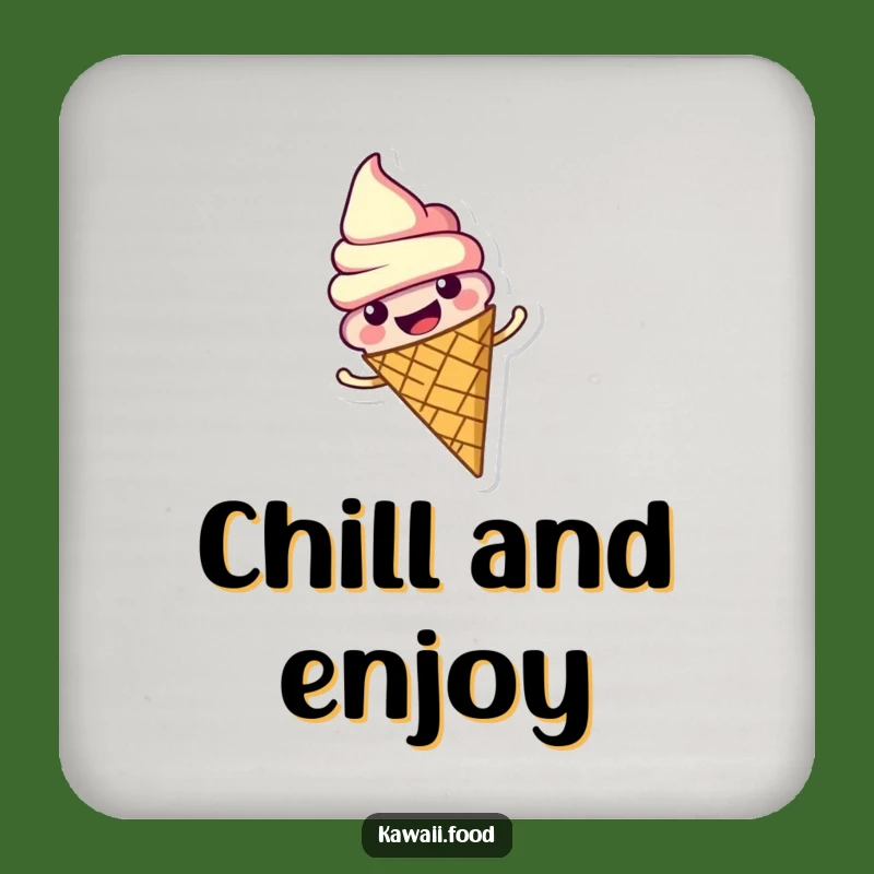 Funny Ice Cream Cone Coaster: Protect Your Table with a Sweet Spin