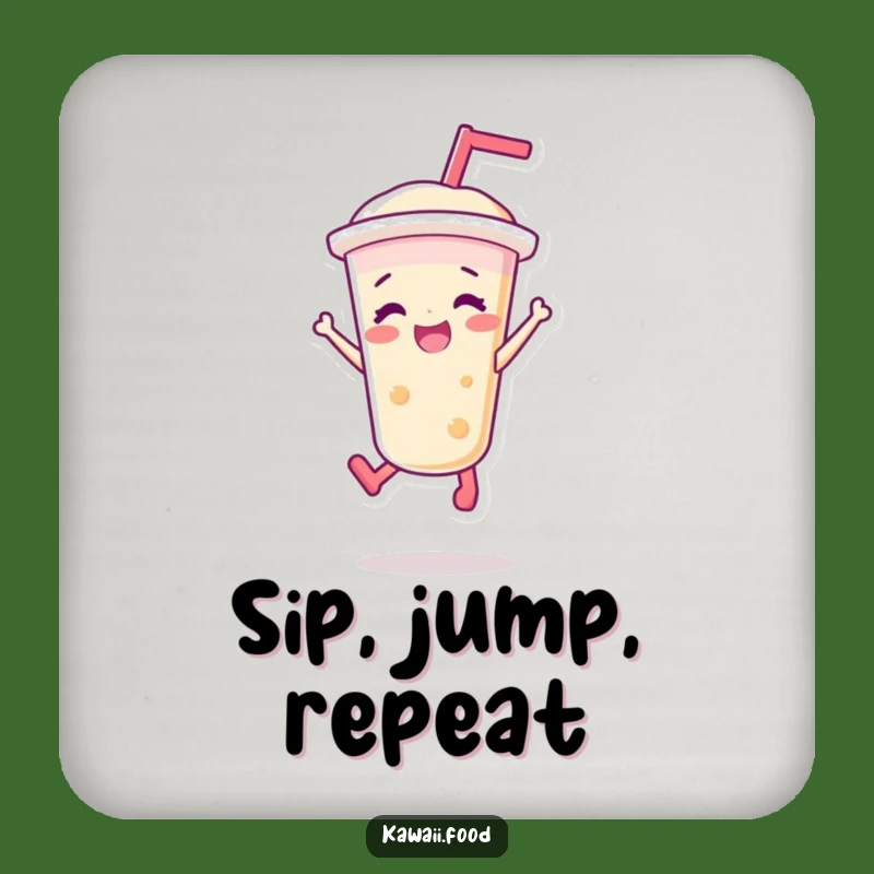 Funny Bubble Tea Jump Coasters - Hilarious Set for Drink Lovers