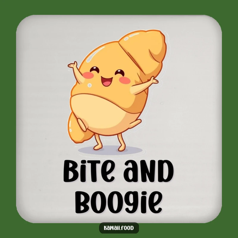 Funny Croissant Cartwheel Coaster: Pastry Protection, Hilarious Table Gift!