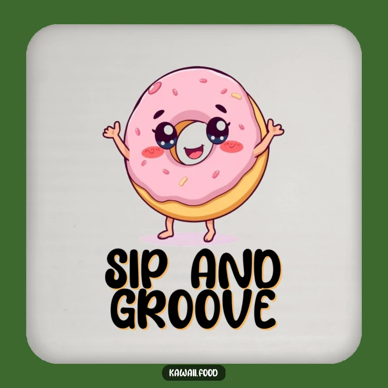 Funny Donut Dance Coasters: Protect Surfaces with Sweet Fun