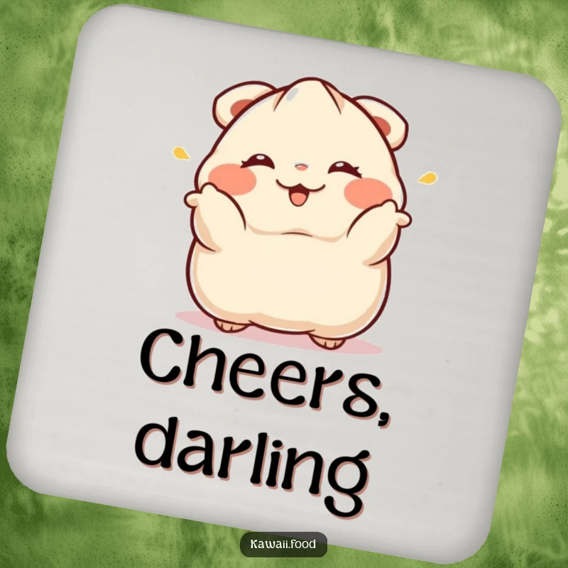 Funny Dumpling Coasters: Winking dumplings performing dramatic bows create humorous and stylish art on these protective coasters.