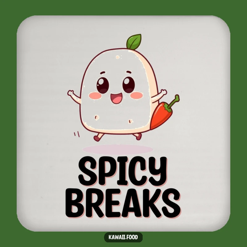 Funny Onigiri Skip Coaster Set: Spicy Drinks - Hilarious Funny Gift