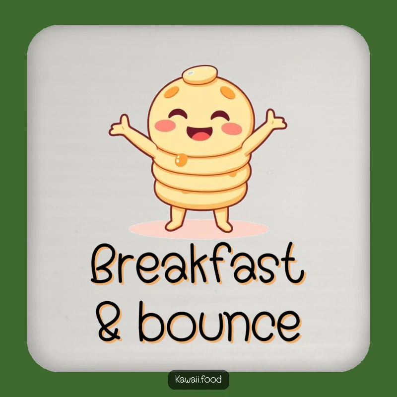Funny Pancake Wobble Dance Coaster - Protect Surfaces with Humor