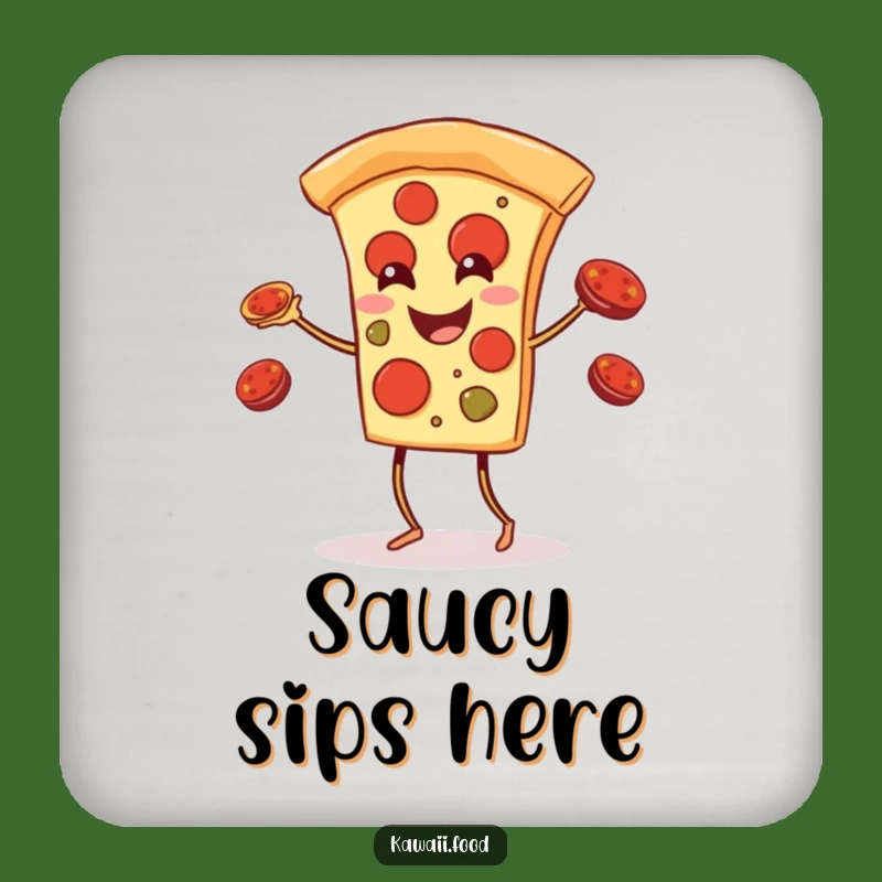 Funny Pizza Juggling Coaster Set: Protect Surfaces with Humor