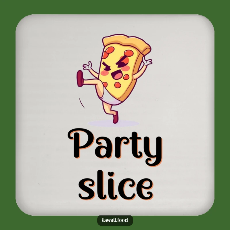 Funny Pizza Slice High Kick Coaster: Protect Surfaces with Flair