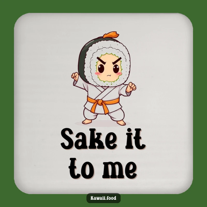 Funny Sushi Roll Karate Coaster: Protect Your Table with a Martial Arts Bite
